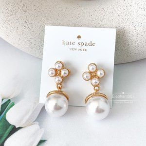 Kate Spade earrings gold pearl pendant earrings